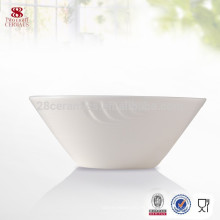Los productos del hotel conjunto de cena blanca llanura conjunto de tazón de porcelana blanca
